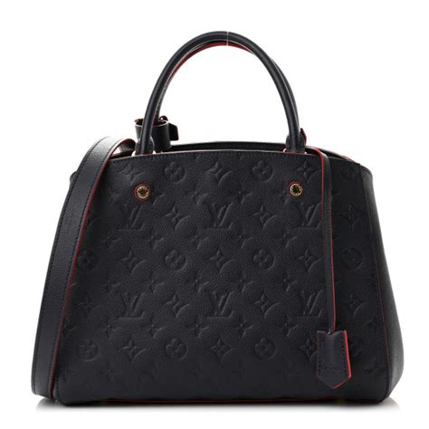 louis vuitton empreinte montaigne mm marine rouge